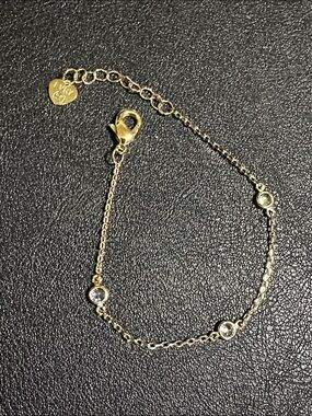 EVRY Jewels Starlight CZ Station 14k Gold Plated Bracelet